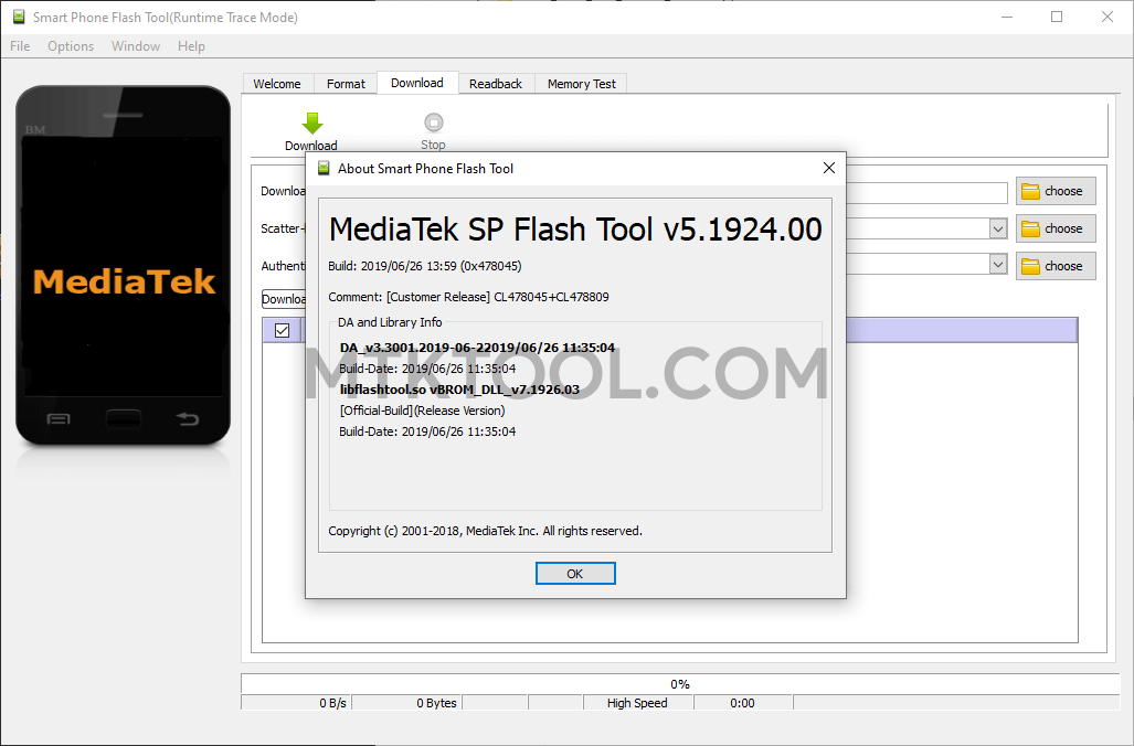 SP Flash Tool v5.1924